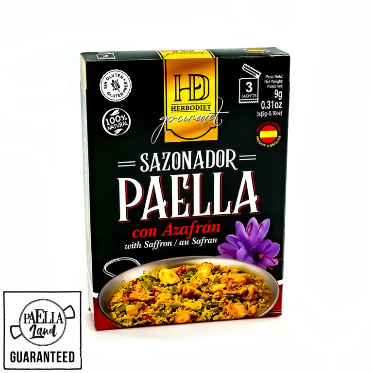 Azafrán en polvo para paella. Da color, aroma y sabor auténtico.